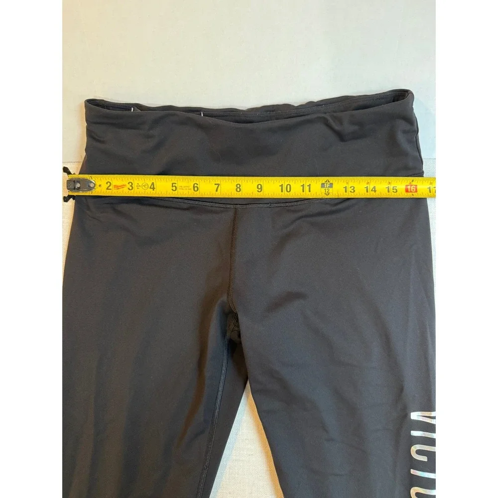 Victoria Sport Black Athletic Capris Leggings Cropped Workout Pants Women's Sz L